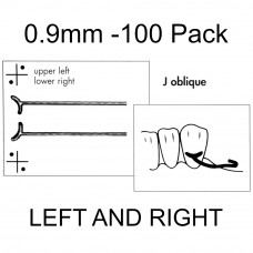 Roach Clasps / J Oblique Clasp Small Anterior - LEFT AND RIGHT MIXED - 50 x Left and 50 x Right - 0.9mm Thick - Head Width 6mm – Length 4.5cm **100pc Pack** (REF 1021.2)